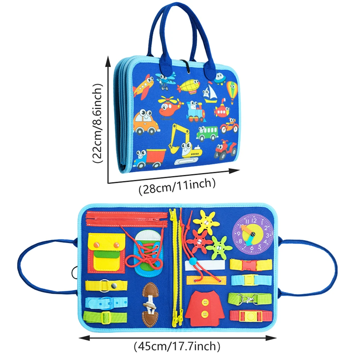 Juguete Montessori Tablero Ocupado - Desarrollo Sensorial y Motricidad para Niños 43