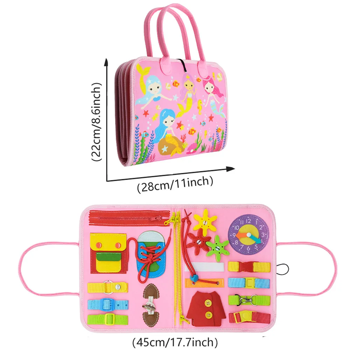 Juguete Montessori Tablero Ocupado - Desarrollo Sensorial y Motricidad para Niños 45