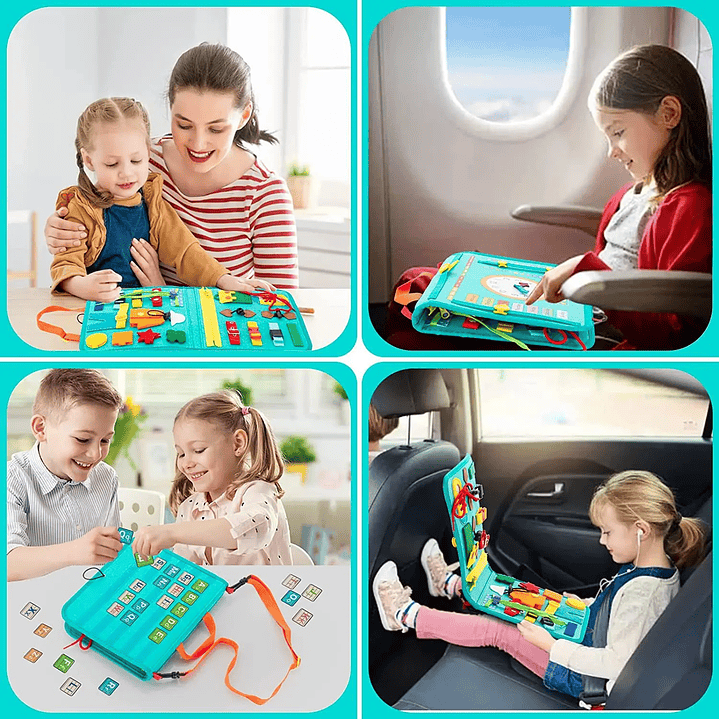 Juguete Montessori Tablero Ocupado - Desarrollo Sensorial y Motricidad para Niños 49