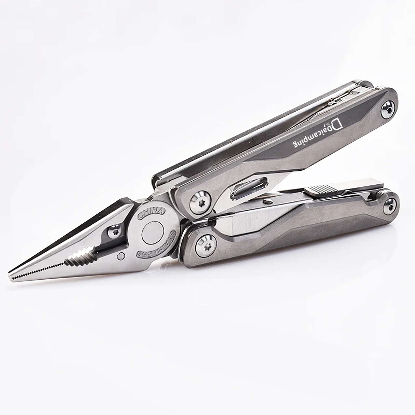 Multiherramienta Daicamping DL7 - Cuchillo Plegable y Alicates con Bolsa Oxford 14