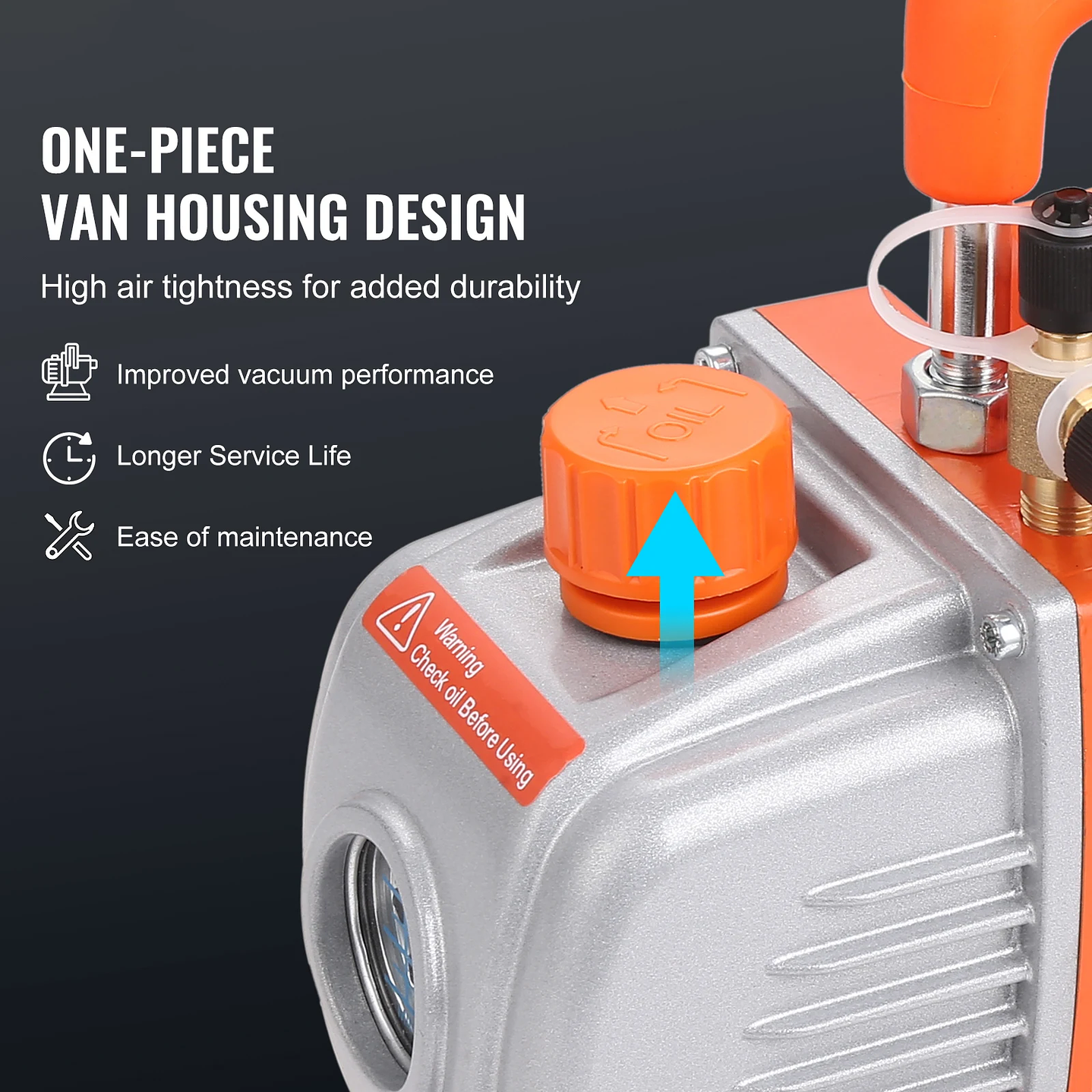 SucceBuy Bomba de Vacío 4CFM A2L - Kit Aire Acondicionado con Manómetros y Mangueras 2