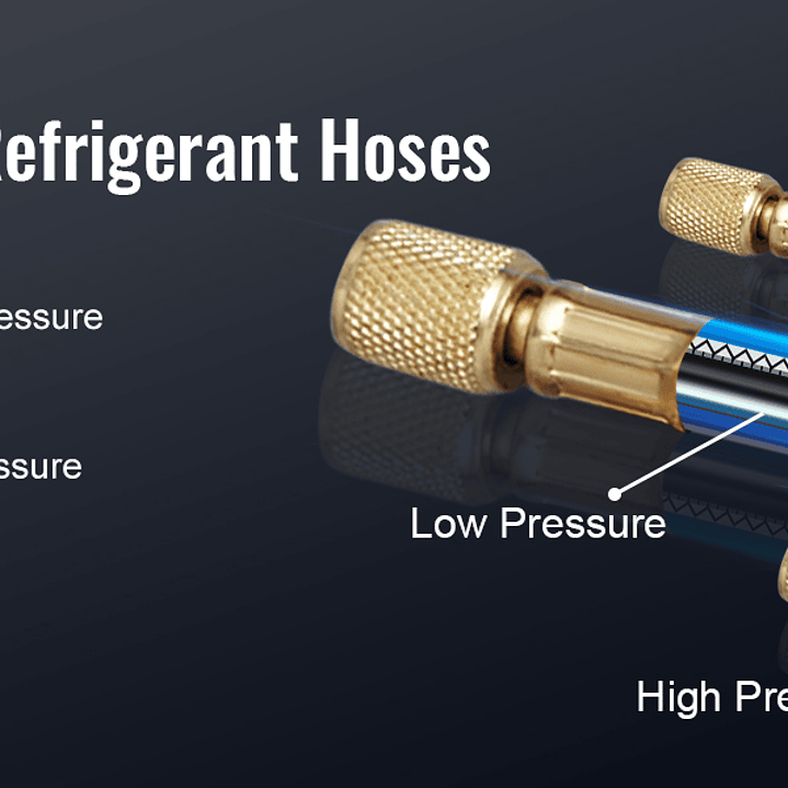 SucceBuy Bomba de Vacío 4CFM A2L - Kit Aire Acondicionado con Manómetros y Mangueras 14