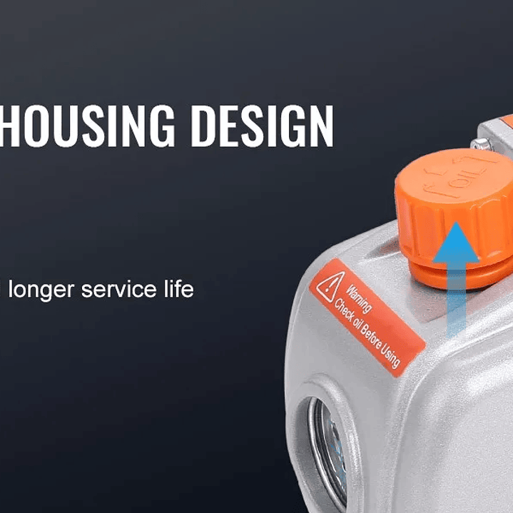 SucceBuy Bomba de Vacío 4CFM A2L - Kit Aire Acondicionado con Manómetros y Mangueras 17