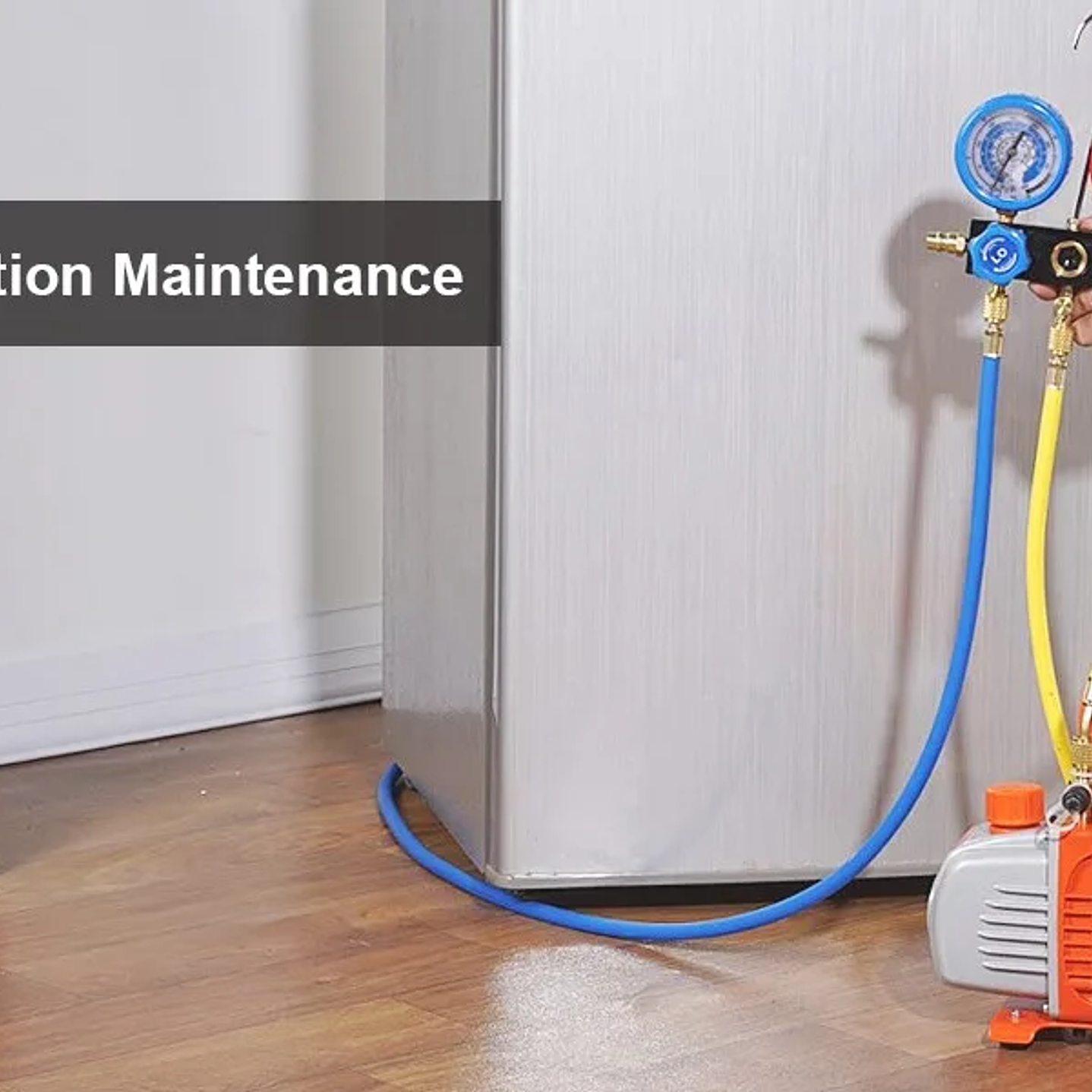 SucceBuy Bomba de Vacío 4CFM A2L - Kit Aire Acondicionado con Manómetros y Mangueras 20