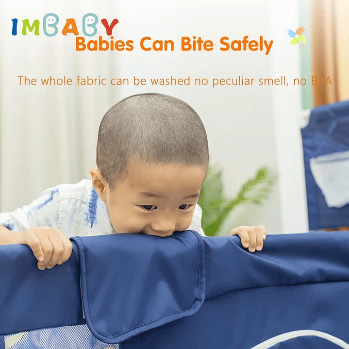 IMBABY Parque Infantil Interior - Corralito de Seguridad con Valla y Piscina de Pelotas 2