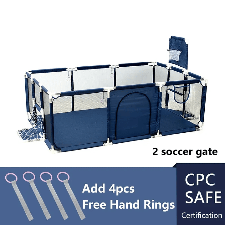 IMBABY Parque Infantil Interior - Corralito de Seguridad con Valla y Piscina de Pelotas 9