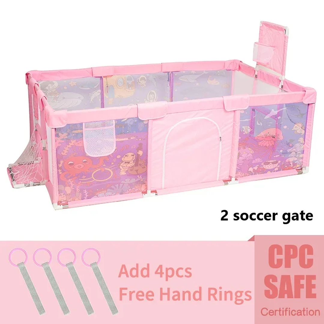 IMBABY Parque Infantil Interior - Corralito de Seguridad con Valla y Piscina de Pelotas 11