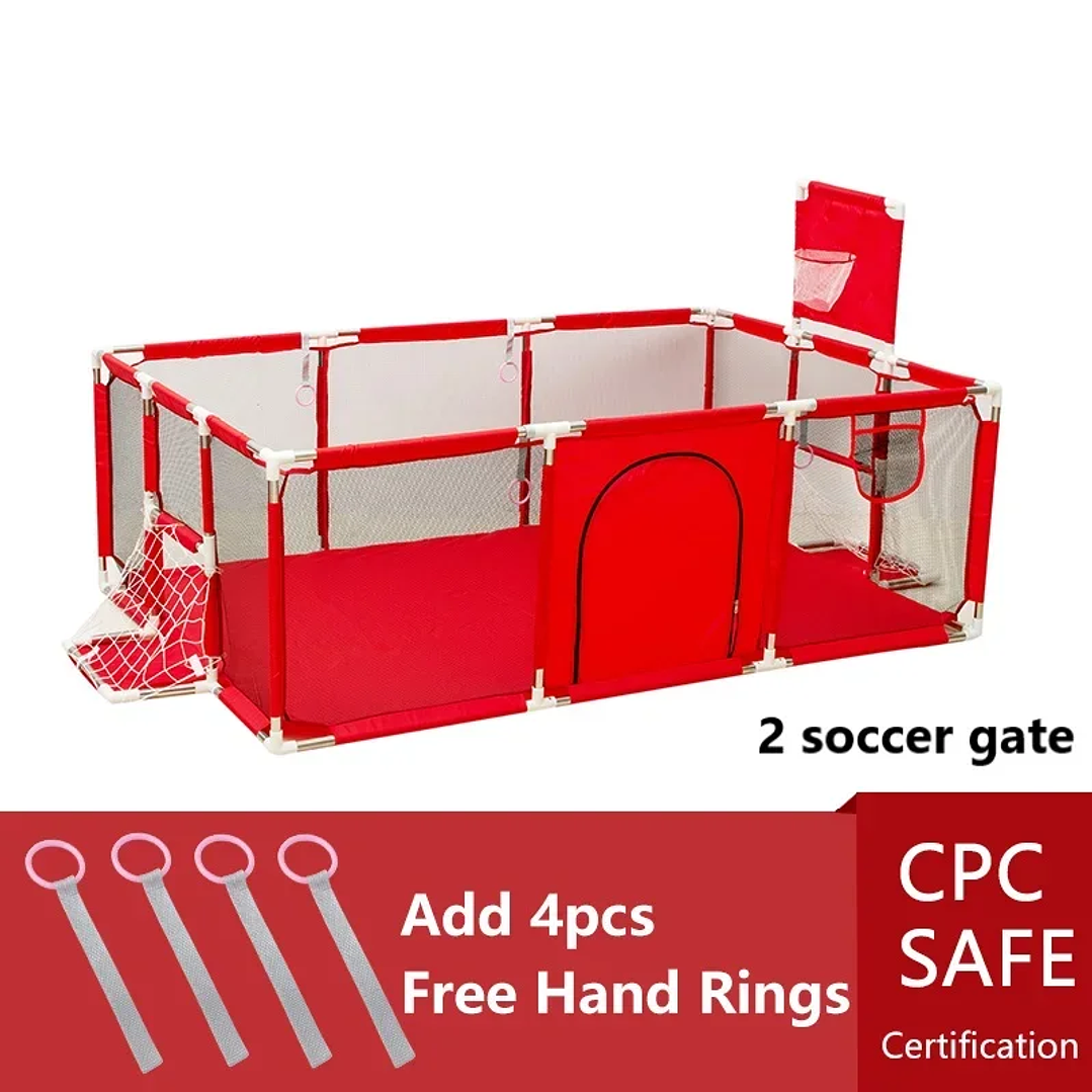 IMBABY Parque Infantil Interior - Corralito de Seguridad con Valla y Piscina de Pelotas 12