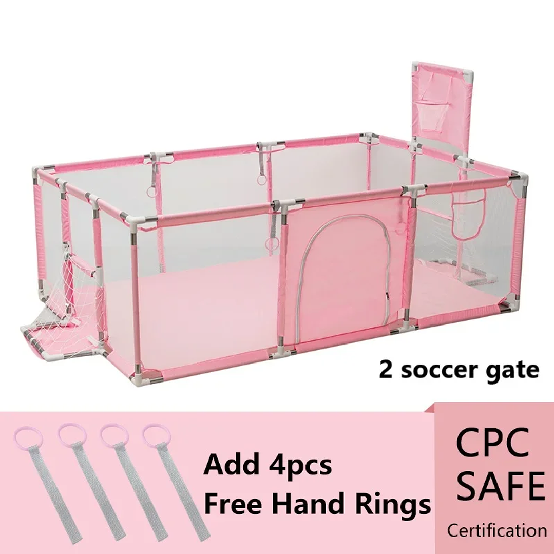 IMBABY Parque Infantil Interior - Corralito de Seguridad con Valla y Piscina de Pelotas 13