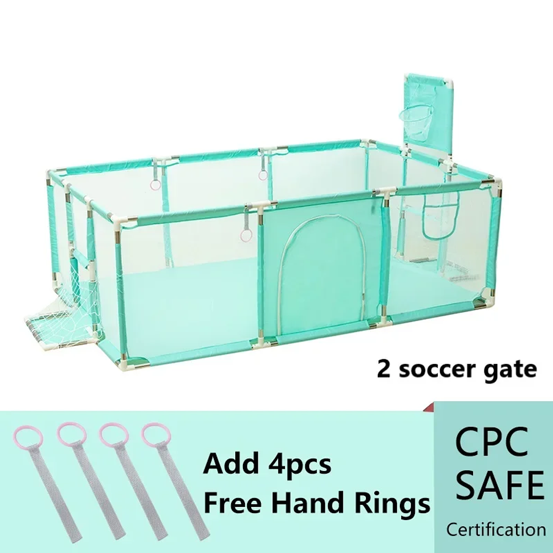 IMBABY Parque Infantil Interior - Corralito de Seguridad con Valla y Piscina de Pelotas 14