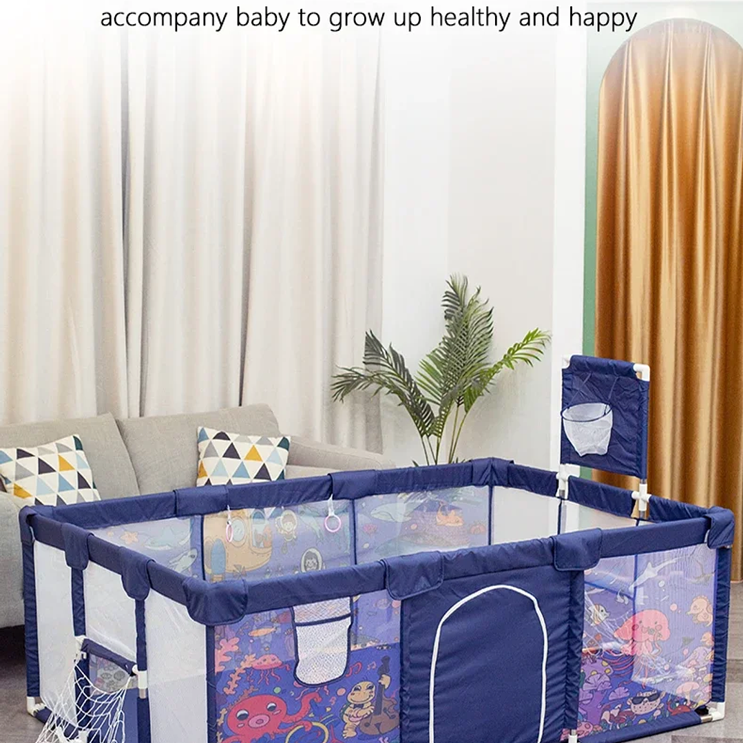 IMBABY Parque Infantil Interior - Corralito de Seguridad con Valla y Piscina de Pelotas 21