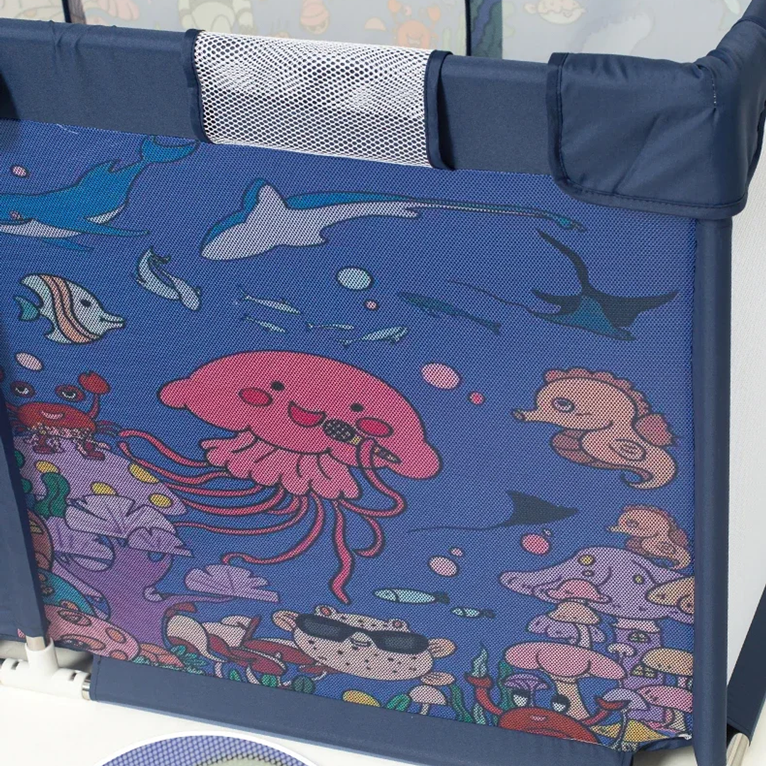 IMBABY Parque Infantil Interior - Corralito de Seguridad con Valla y Piscina de Pelotas 28