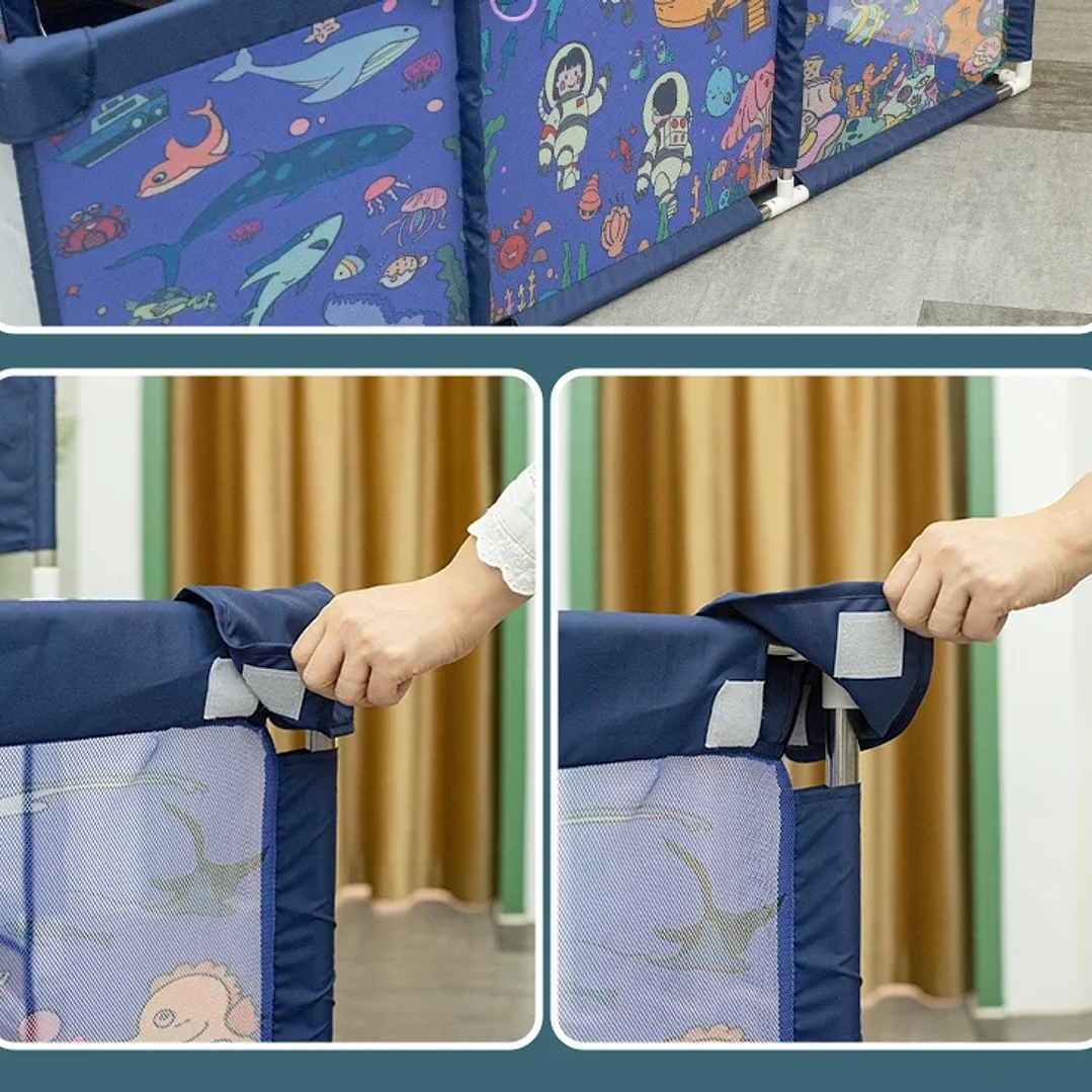 IMBABY Parque Infantil Interior - Corralito de Seguridad con Valla y Piscina de Pelotas 30