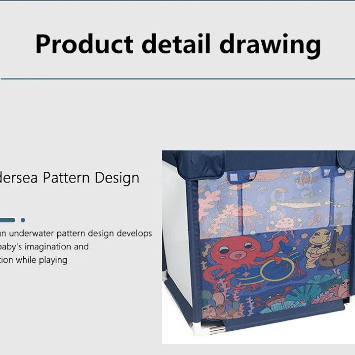 IMBABY Parque Infantil Interior - Corralito de Seguridad con Valla y Piscina de Pelotas 31