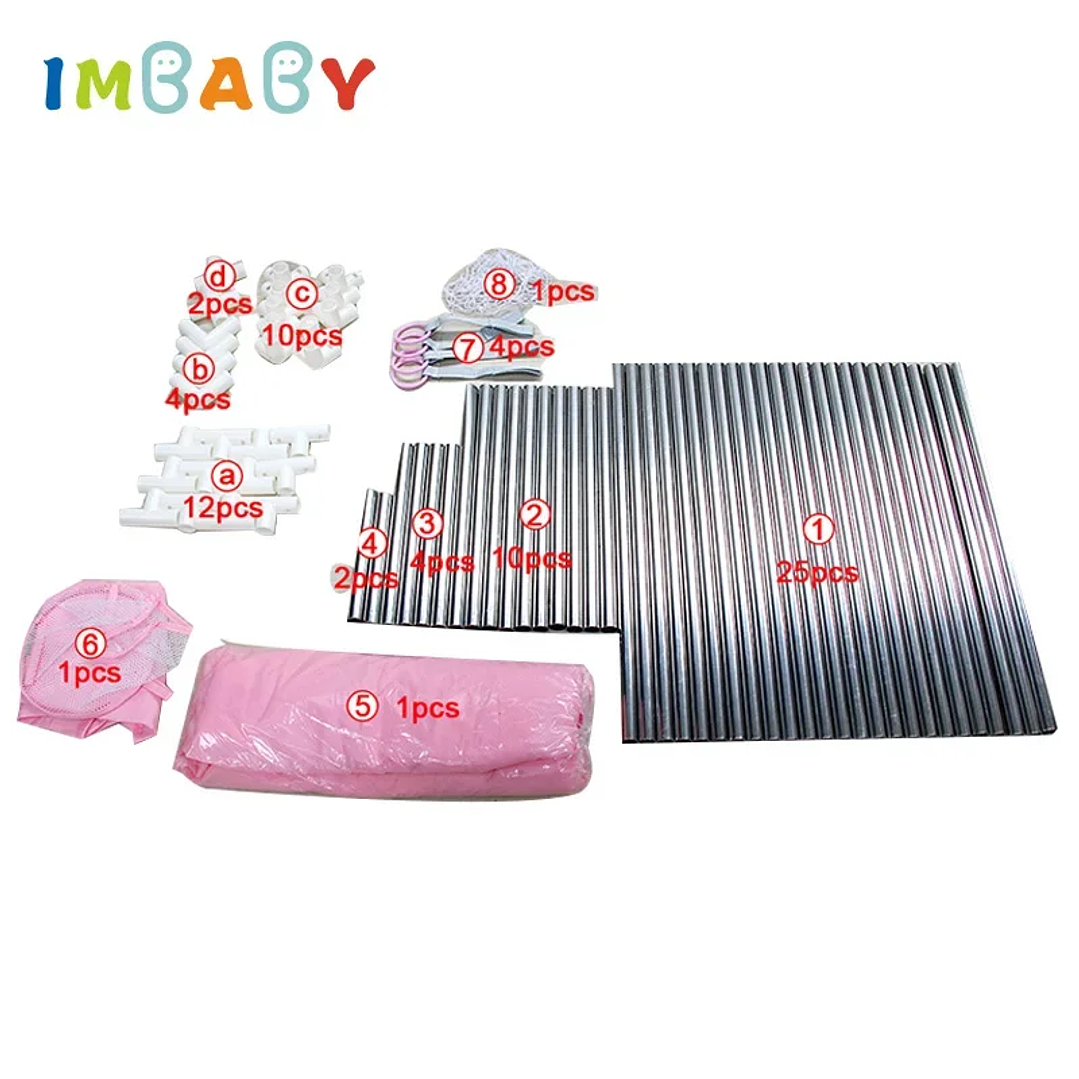 IMBABY Parque Infantil Interior - Corralito de Seguridad con Valla y Piscina de Pelotas 39