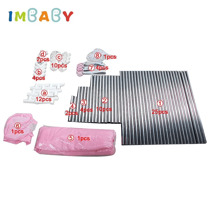 IMBABY Parque Infantil Interior - Corralito de Seguridad con Valla y Piscina de Pelotas 39