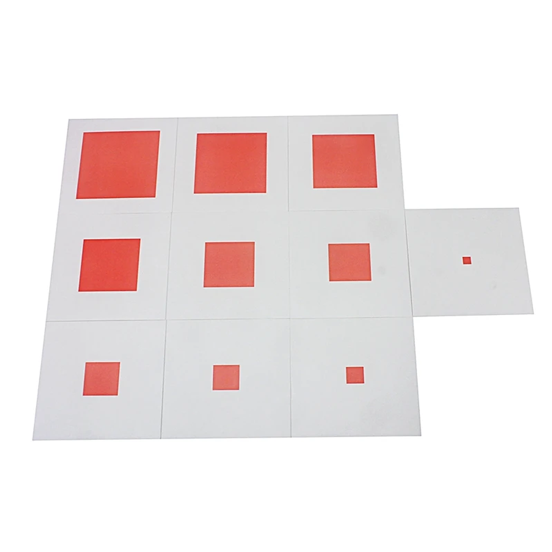 Materiales Montessori Torre Rosa - Juego Preescolar de 10 Piezas con Tarjetas 4