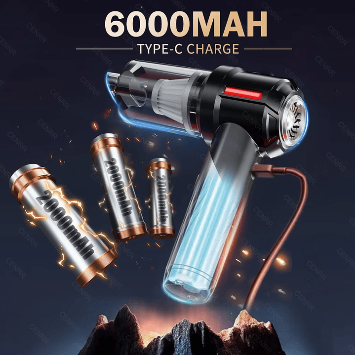 Mini Aspirador CENRR 998000PA - Aspiradora Inalámbrica con Motor Brushless y Accesorio 2