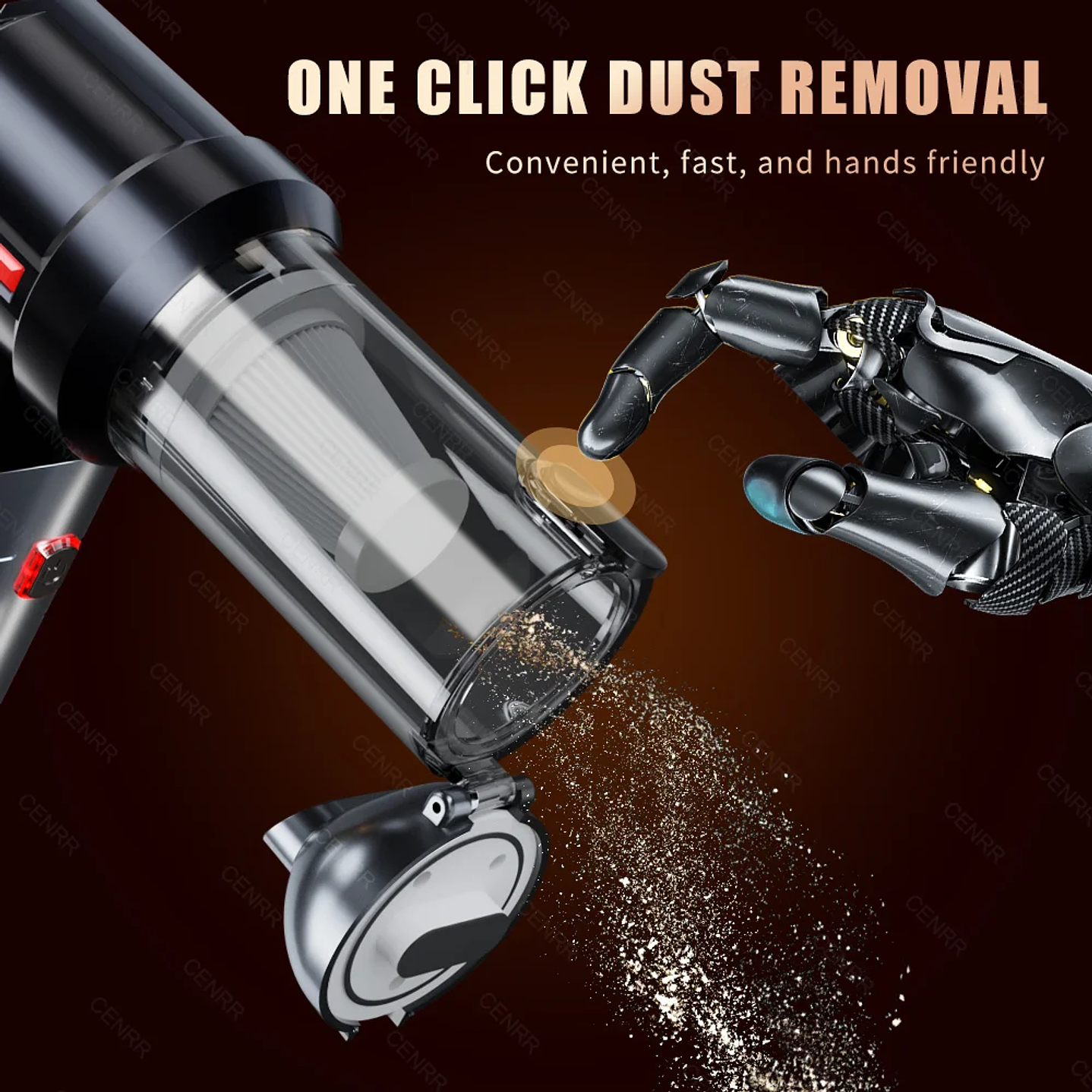 Mini Aspirador CENRR 998000PA - Aspiradora Inalámbrica con Motor Brushless y Accesorio 6