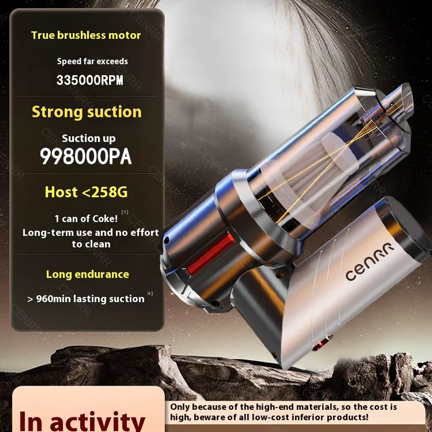 Mini Aspirador CENRR 998000PA - Aspiradora Inalámbrica con Motor Brushless y Accesorio 16