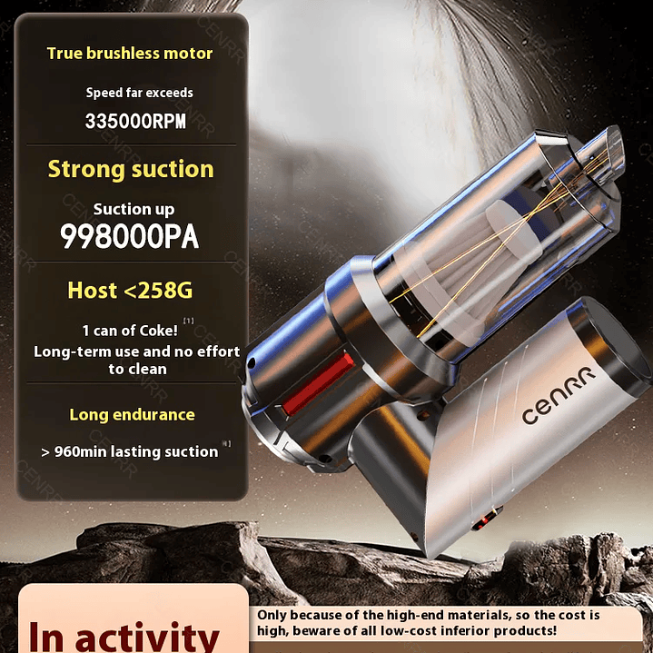 Mini Aspirador CENRR 998000PA - Aspiradora Inalámbrica con Motor Brushless y Accesorio 16