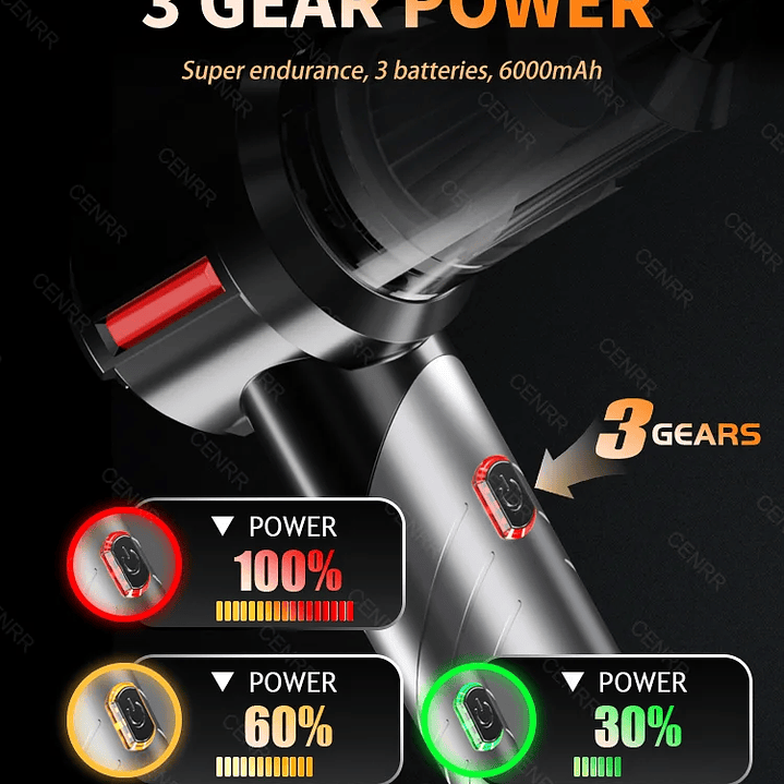 Mini Aspirador CENRR 998000PA - Aspiradora Inalámbrica con Motor Brushless y Accesorio 19