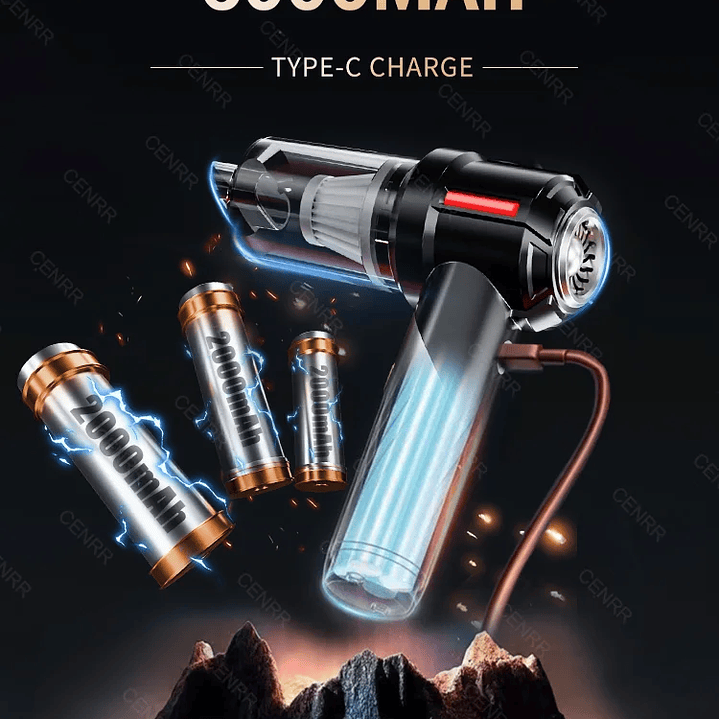 Mini Aspirador CENRR 998000PA - Aspiradora Inalámbrica con Motor Brushless y Accesorio 20