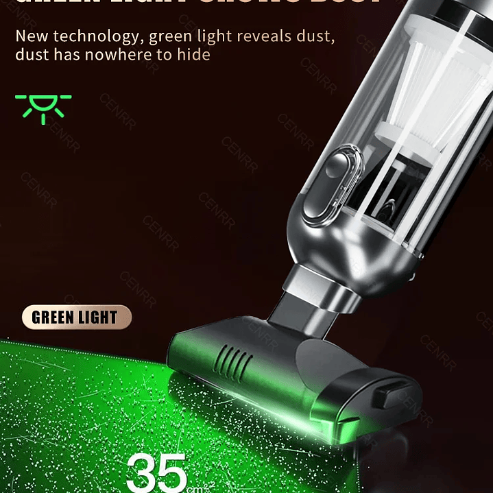 Mini Aspirador CENRR 998000PA - Aspiradora Inalámbrica con Motor Brushless y Accesorio 21