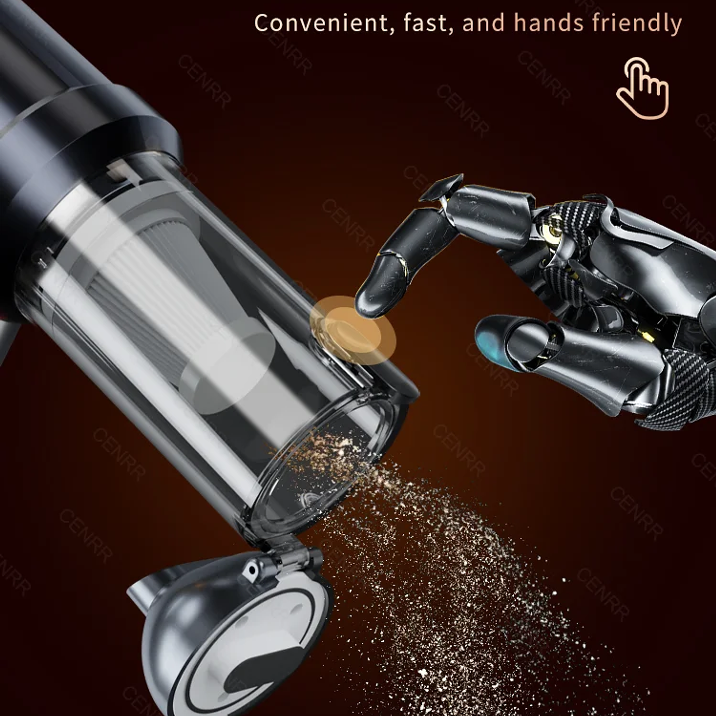 Mini Aspirador CENRR 998000PA - Aspiradora Inalámbrica con Motor Brushless y Accesorio 22