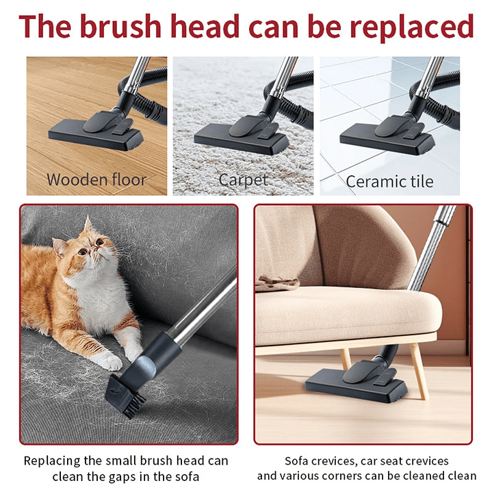 Houselin Aspiradora 3600W - Aspirador Ciclónico Húmedo y Seco con Depósito 3,5L 21