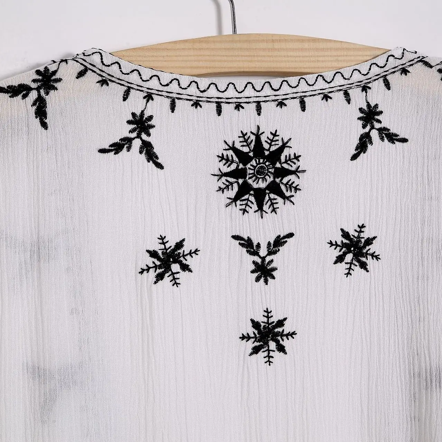 Kimono Bordado Bohemio Mujer - Blusa Encaje Holgada Estilo Casual y Elegante 6