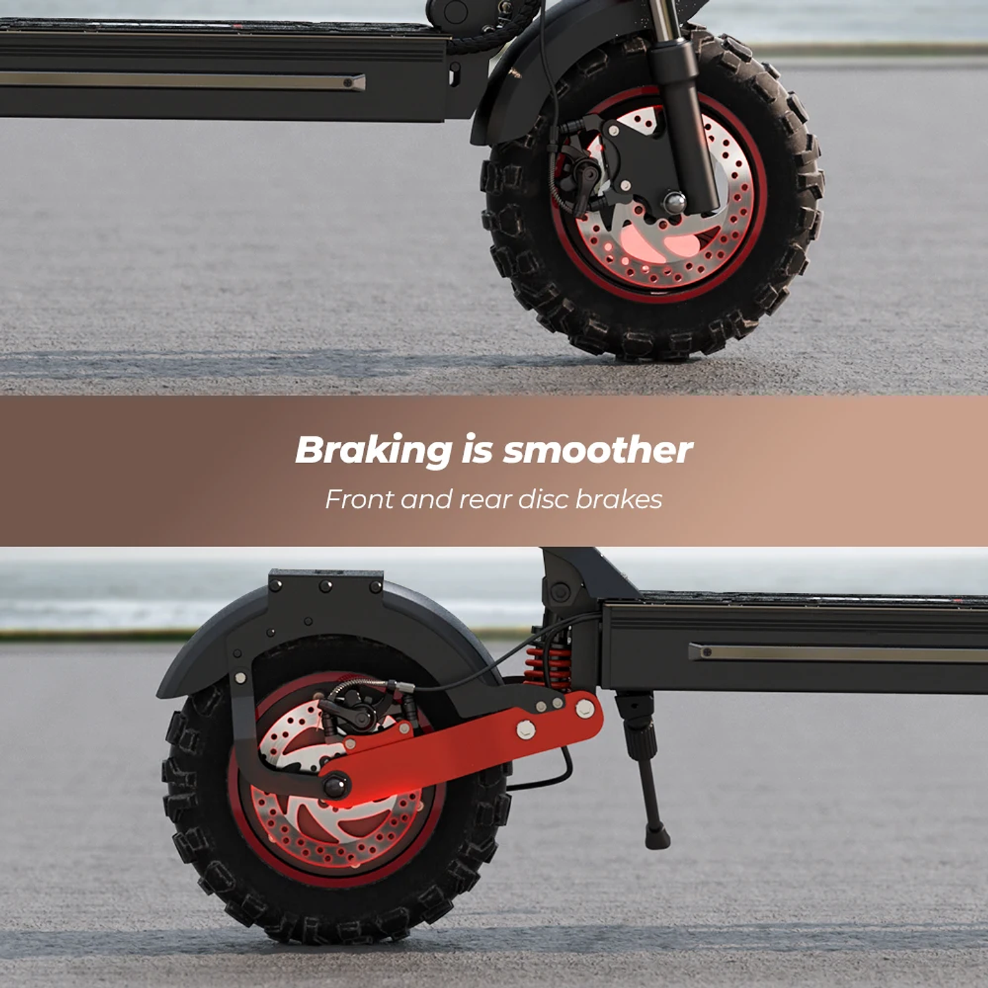 Patinete Eléctrico iScooter iX5s - Scooter Plegable 1000W con Frenos de Disco y Pantalla LED 12