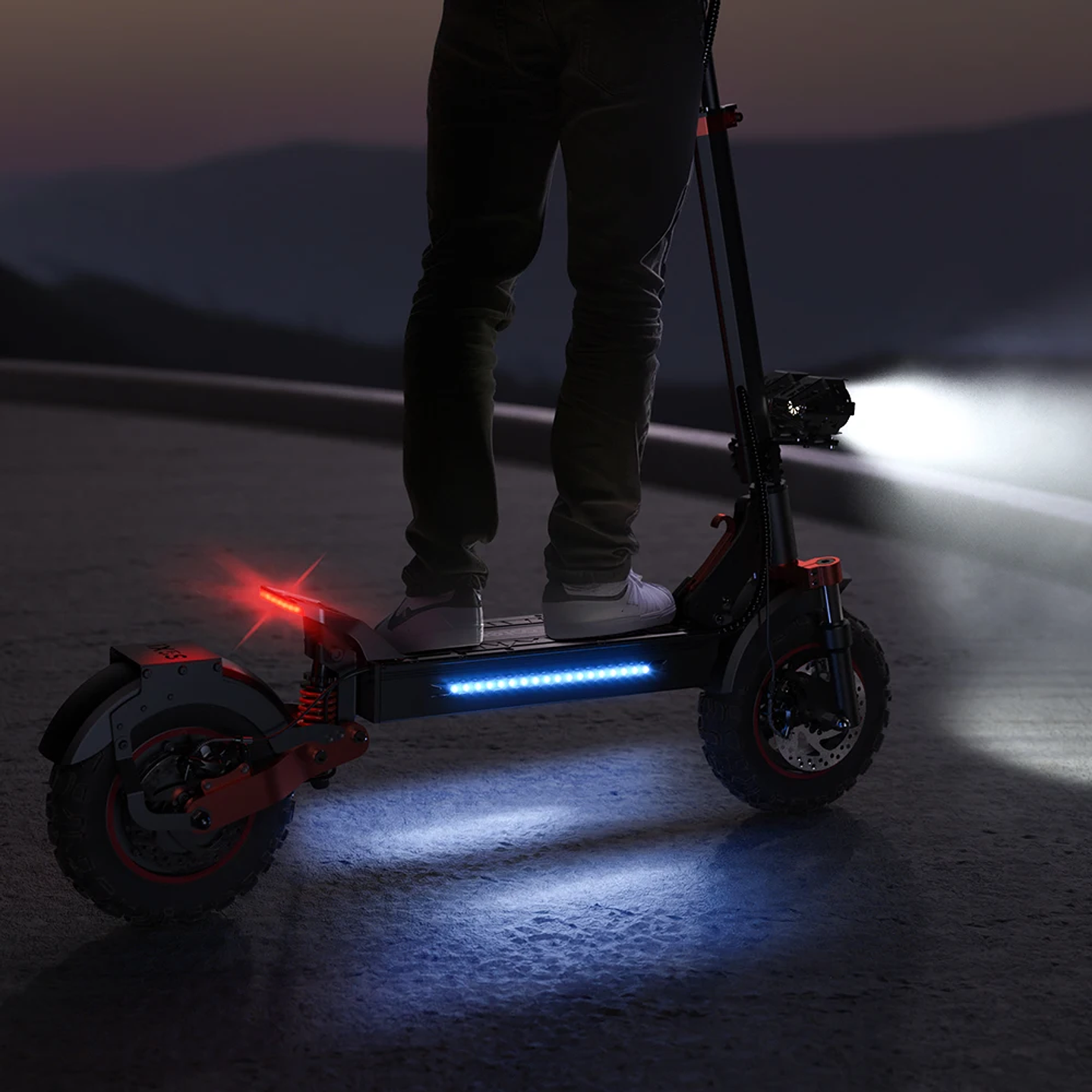 Patinete Eléctrico iScooter iX5s - Scooter Plegable 1000W con Frenos de Disco y Pantalla LED 15