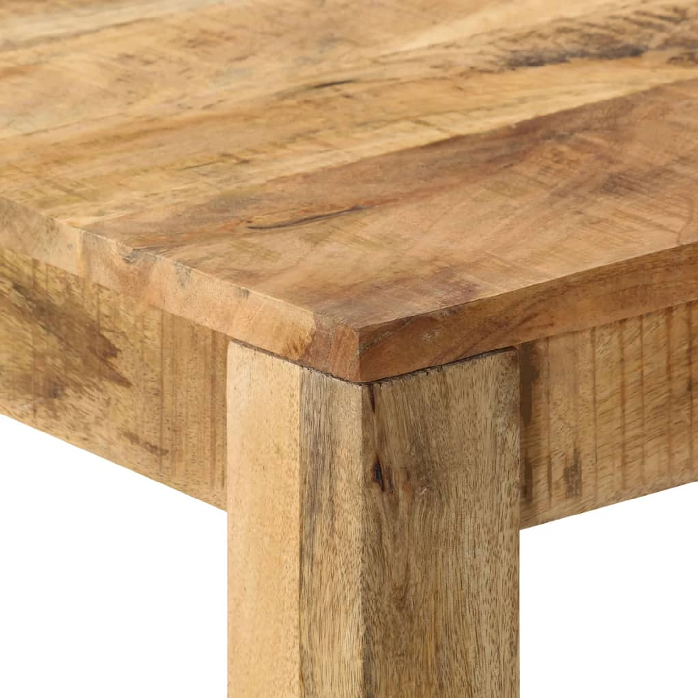 Mesa de Comedor Rústica - Madera Maciza de Mango con Acabado Único 5