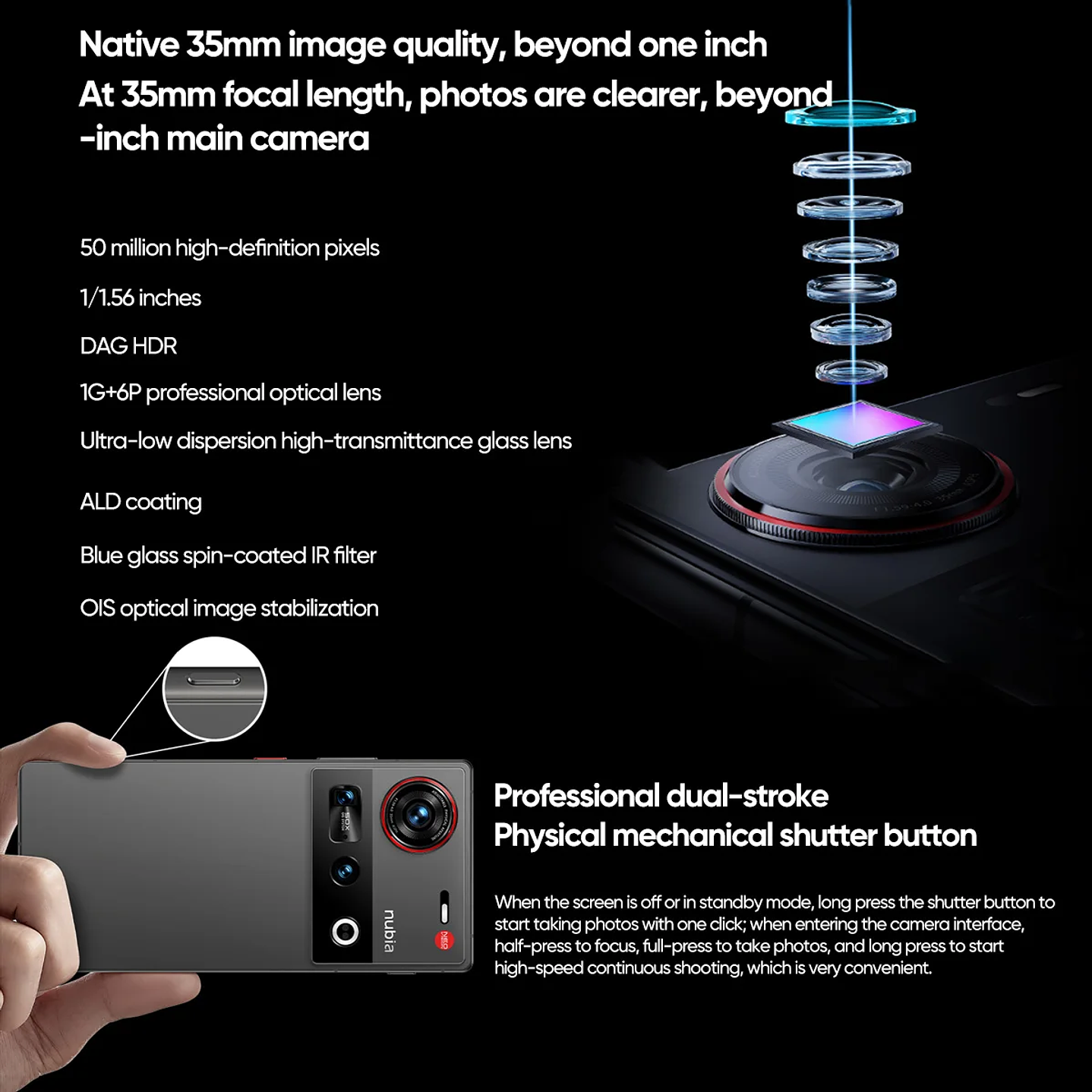 Nubia Z70 Ultra 5G - Smartphone Global AMOLED 144Hz con Cámara Triple

 3