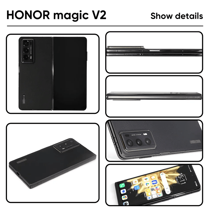 Honor Magic V2 Global - Móvil Plegable 5G con Snapdragon 8 Gen 2 y Cámara Pro 7