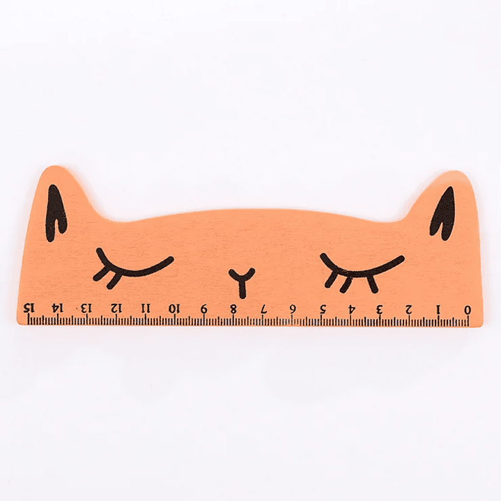 Regla Recta Lytwtw’s Kawaii - Gato Negro 15 cm Madera 8
