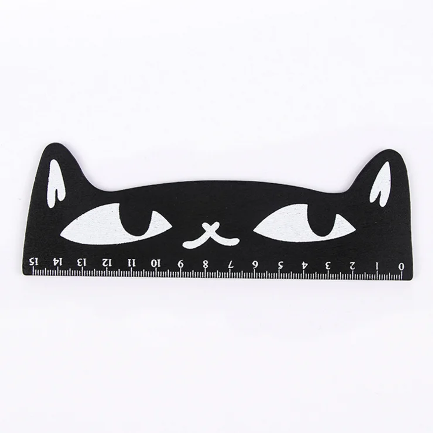 Regla Recta Lytwtw’s Kawaii - Gato Negro 15 cm Madera 9