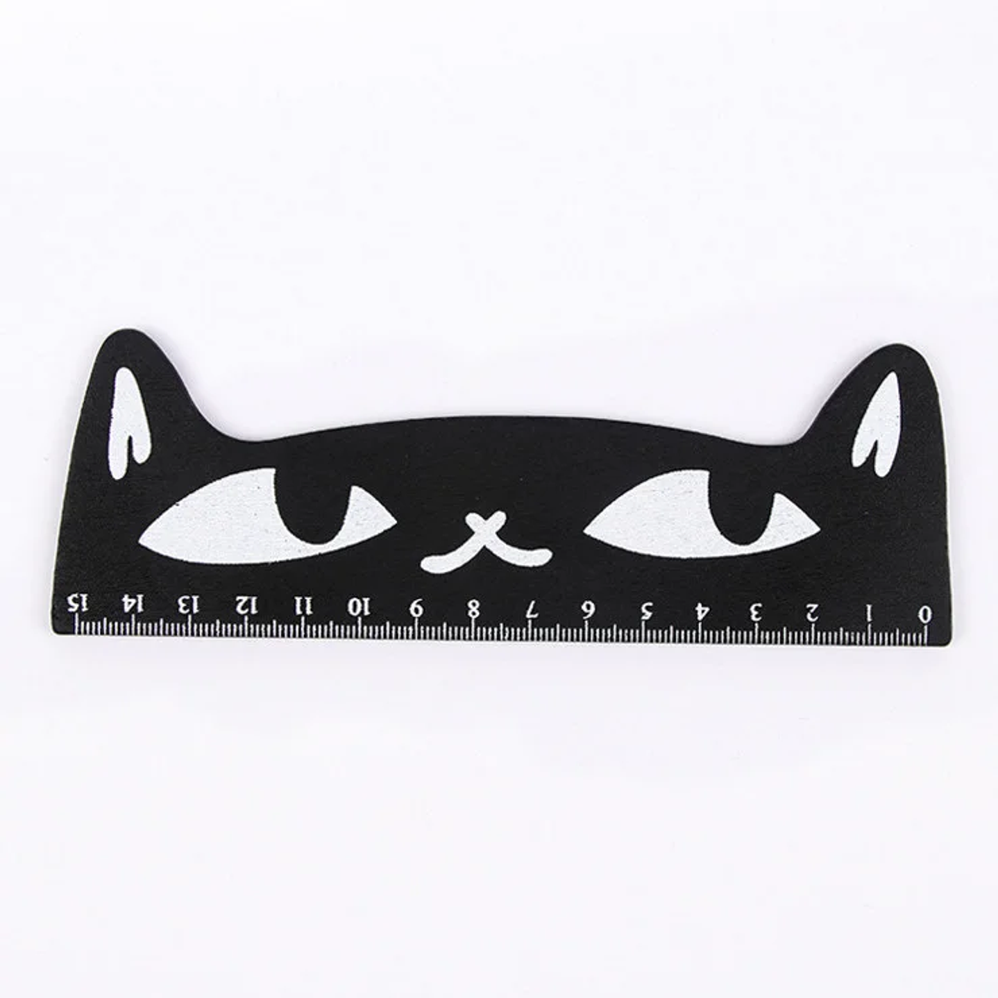 Regla Recta Lytwtw’s Kawaii - Gato Negro 15 cm Madera 17
