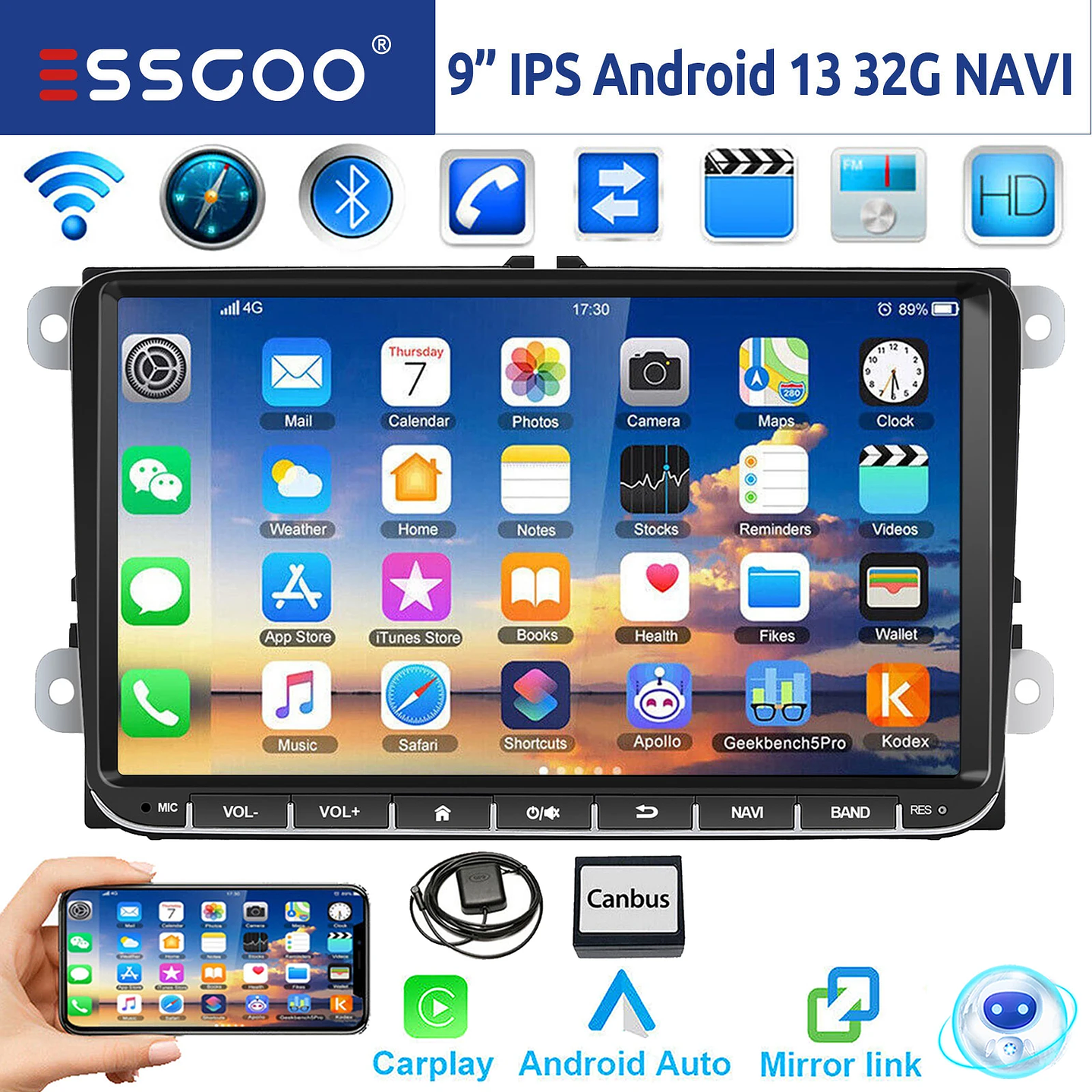 ESSGOO Radio Android 14 9