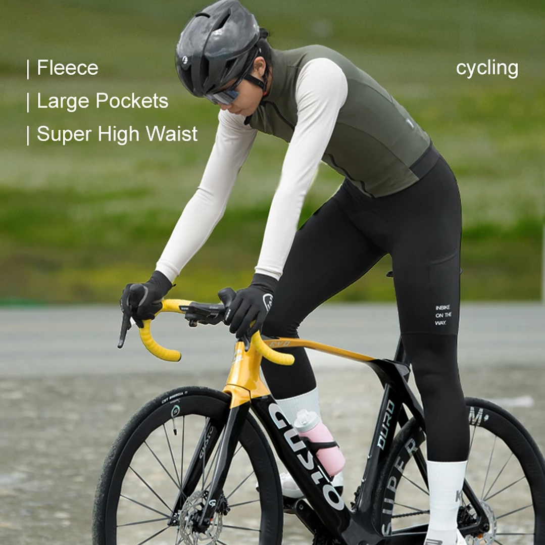 INBIKE Mallas Térmicas Ciclismo Hombre - Pantalones con Pechera y Forro Polar 9