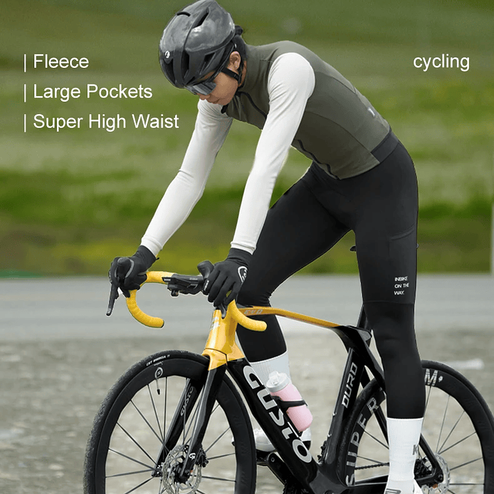INBIKE Mallas Térmicas Ciclismo Hombre - Pantalones con Pechera y Forro Polar 9