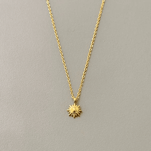 Collar Minimalista de Sol - Acero Inoxidable Oro 14k Hipoalergénico