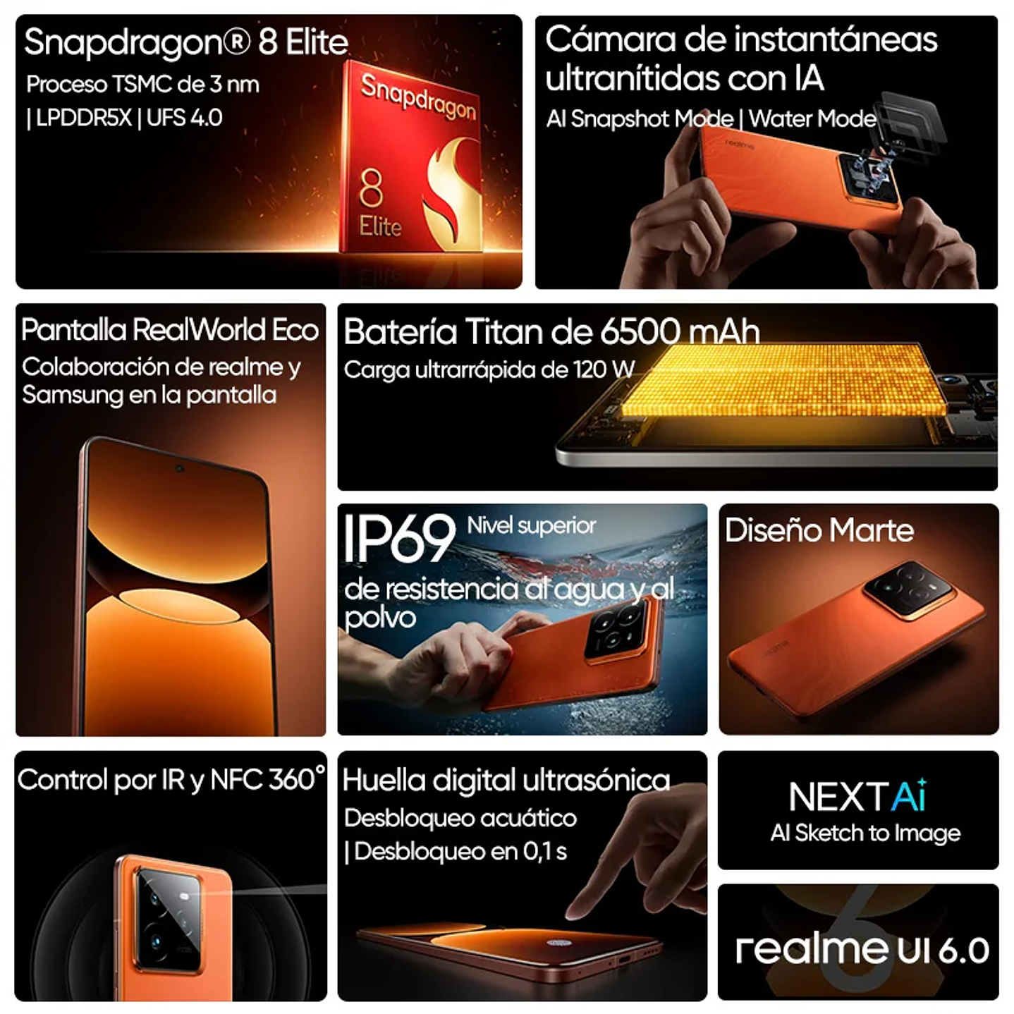 Realme GT 7 Pro - Móvil 5G con Pantalla OLED, Cámara 50MP y Carga 120W 2