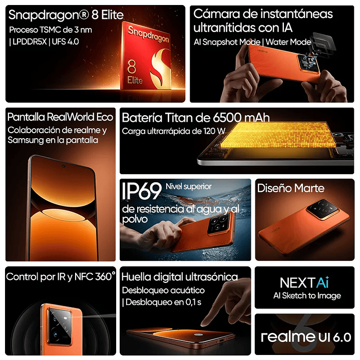 Realme GT 7 Pro - Móvil 5G con Pantalla OLED, Cámara 50MP y Carga 120W 2