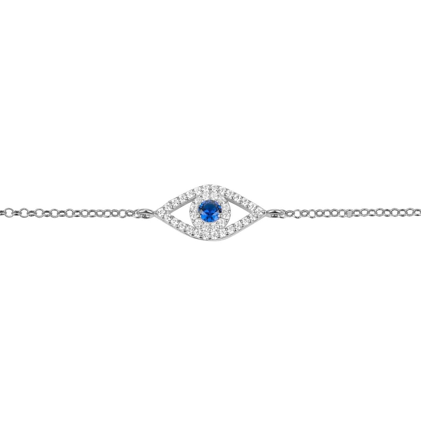 Pulsera Ojo Protector Azul Plata - Joyería Minimalista Latelita 3
