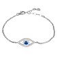 Pulsera Ojo Protector Azul Plata - Joyería Minimalista Latelita - Miniatura 1