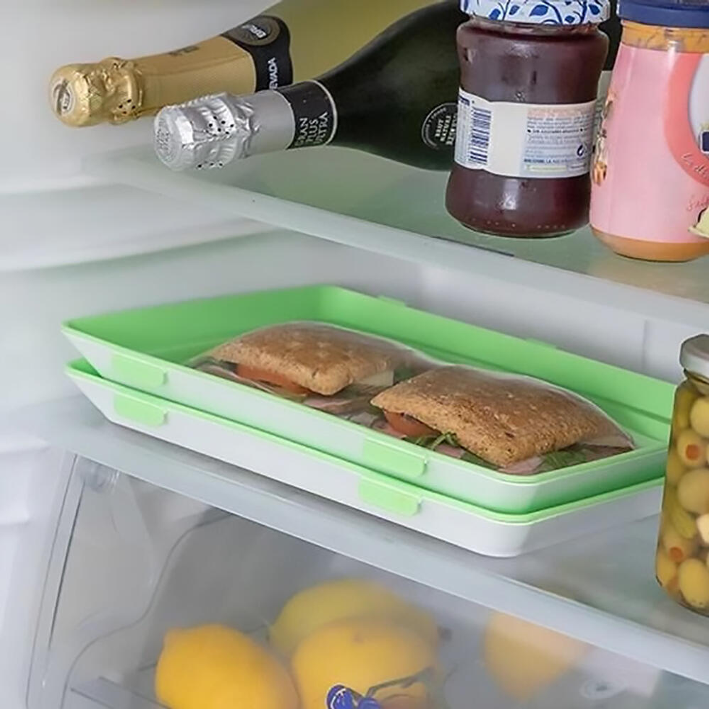 Pack 9 Bandejas Conservación Alimentos - Herméticas Apilables Semi Vacío 7