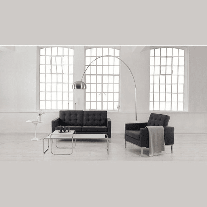 Lámpara de Pie NEW ARC BIG - Diseño Cromado Mármol Blanco 2