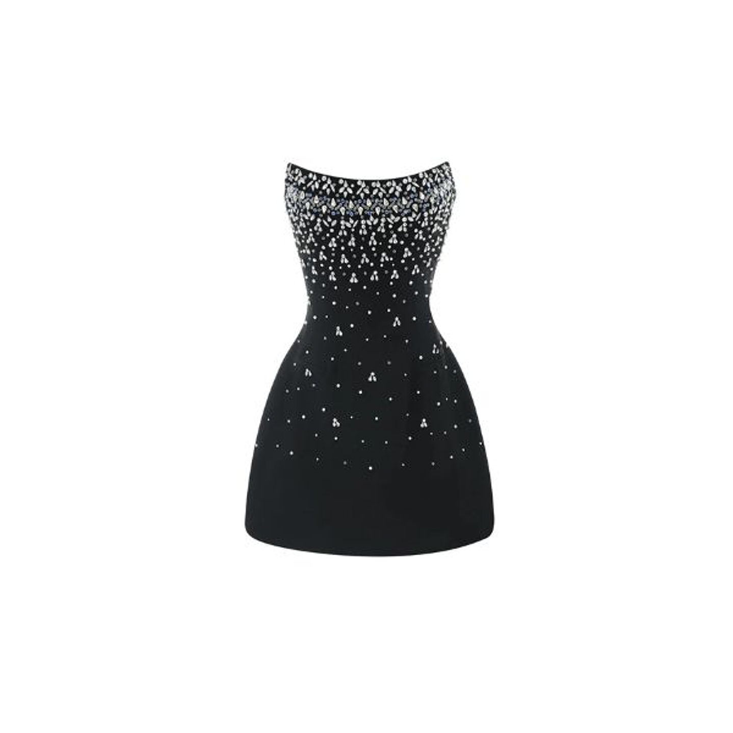 Vestido Mini Cristal Mujer - Diseño Sin Tirantes 1